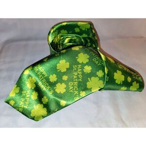 St. Patrick's Day TIE 58inch St. Patty's Novelty Green Lucky Irish 4 Leaf Clover